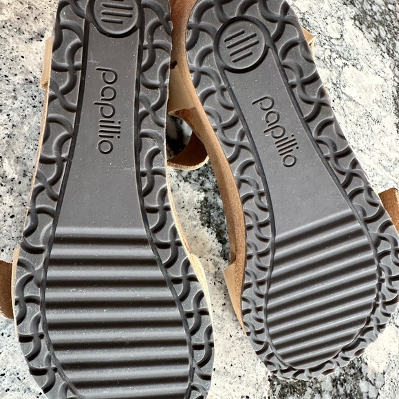 Birkenstock Papillio Soley Ring Buckle Wedge Sandals, tan, 38/7.5 - Picture 4 of 4